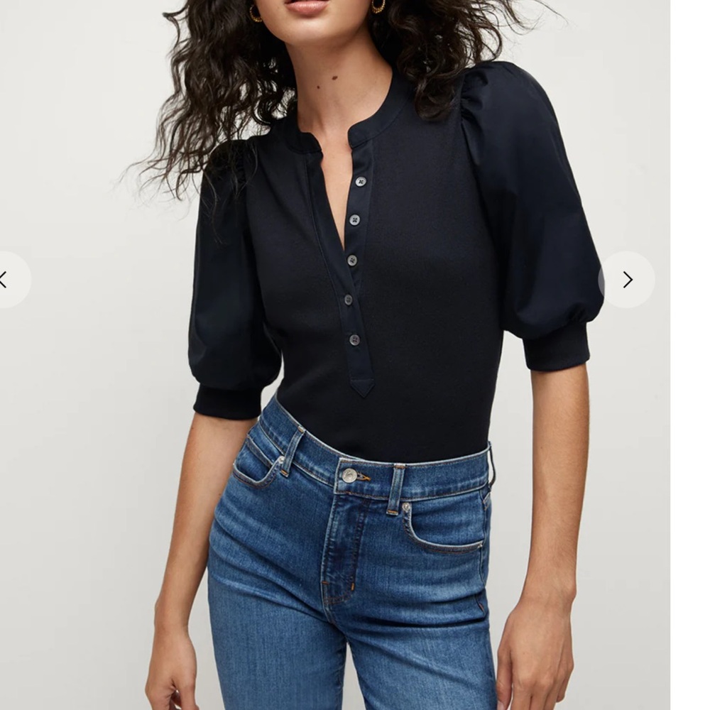 Veronica Beard CORALEE PUFF-SLEEVE TEE